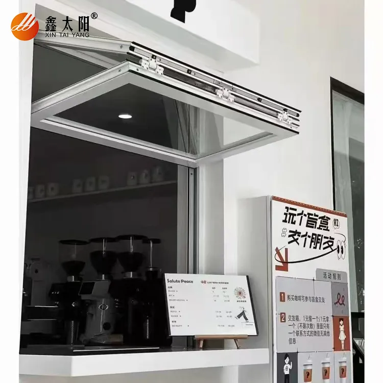 咖啡馆窗户 网红上下折叠窗 铝合金门窗